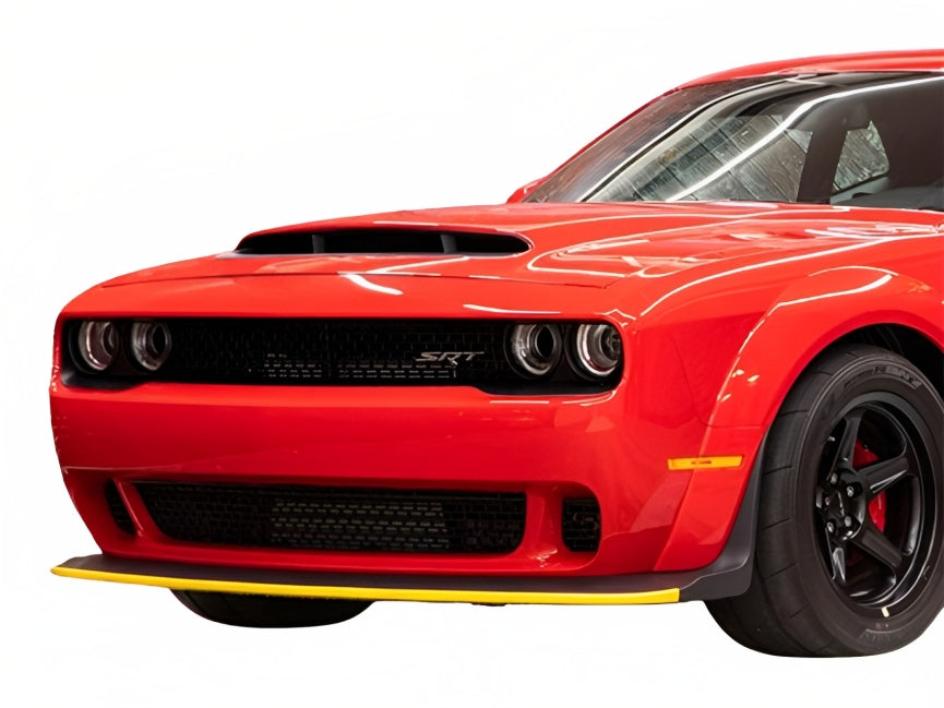 Gloss Yellow Front Bumper Chin Lip Splitters Guard for Dodge Challenger 2015-2019 - Cars Mania