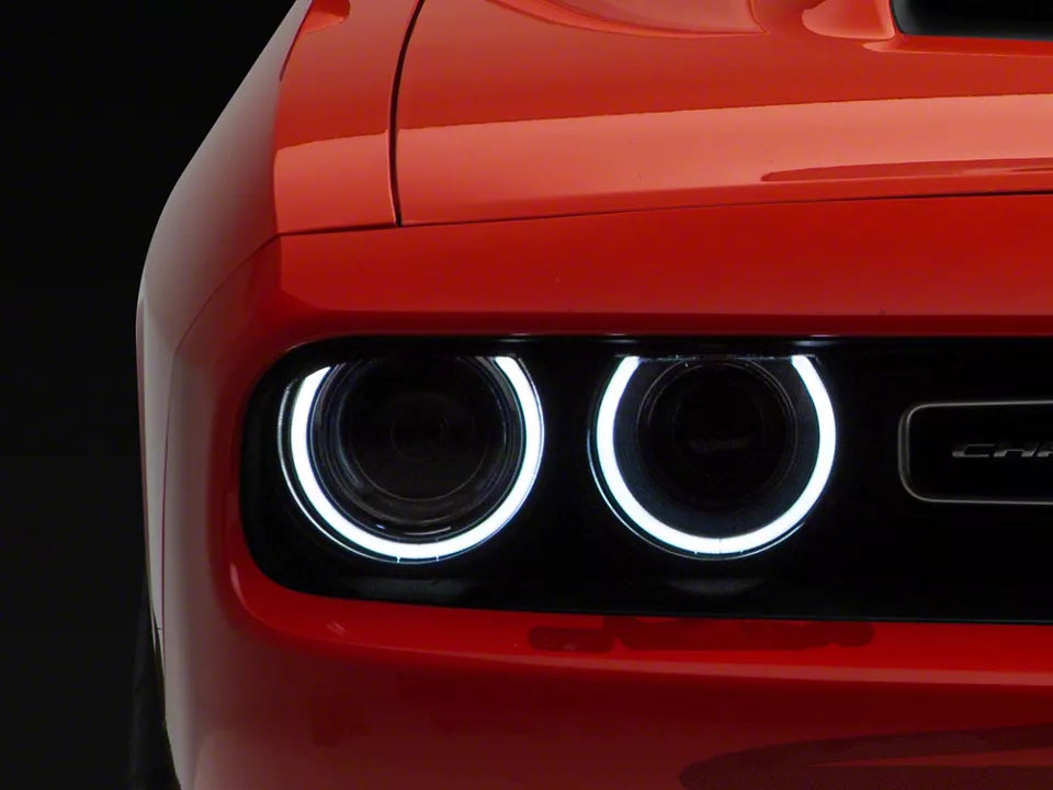 Halo Projector LED Headlights for Dodge Challenger 2015-2023