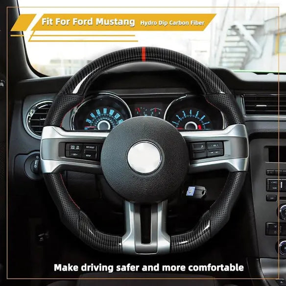 OEM Style Carbon Fiber Steering Wheel for Ford Mustang 2010-2014