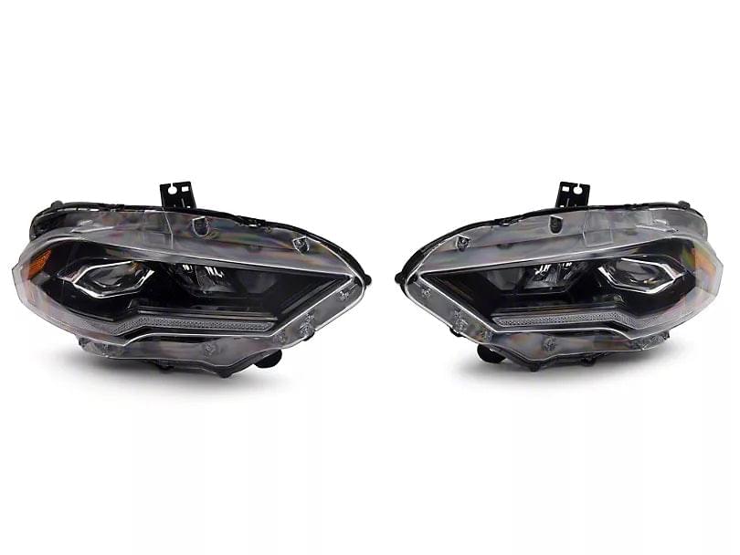Black Background Clear Lens LED Headlight for Ford Mustang 2015-2017 - Cars Mania