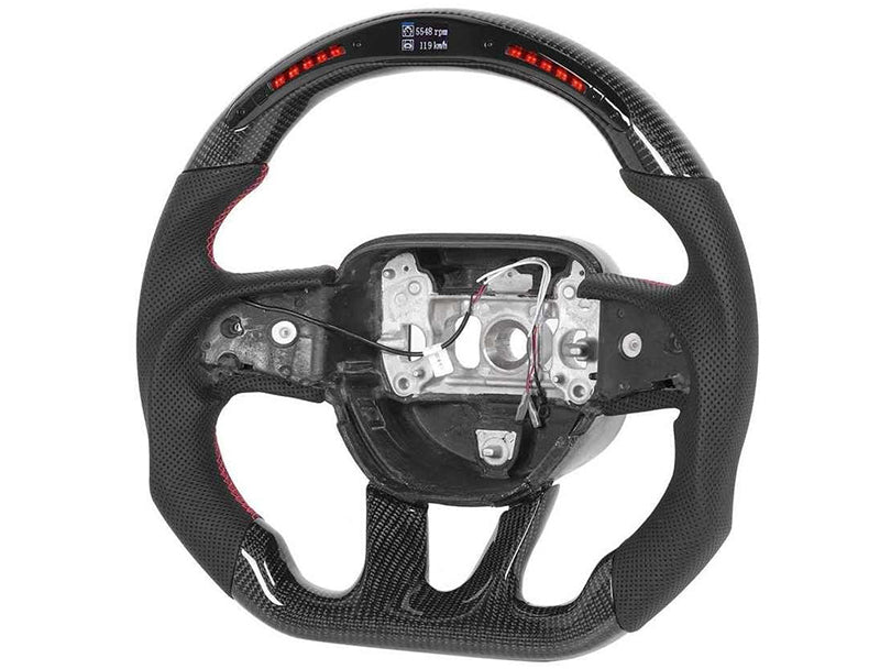 Digital Carbon Fiber Steering Wheel with LED Dash Display for Dodge Challenger 2015-2023 - Cars Mania