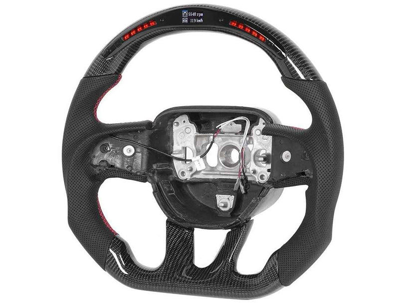 Digital Carbon Fiber Steering Wheel with LED Dash Display for Dodge Charger 2015-2023 - Cars Mania
