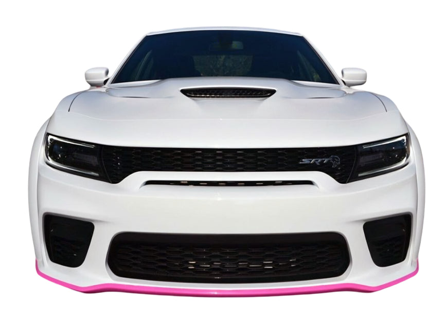 Xotic Tech 2pc Front Bumper Lip Splitter Protector Trim – Pink, Fits 2015-2024 Dodge Challenger