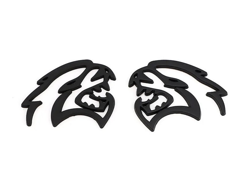 2Pcs Hellcat Emblem Black for Dodge Charger & Challenger