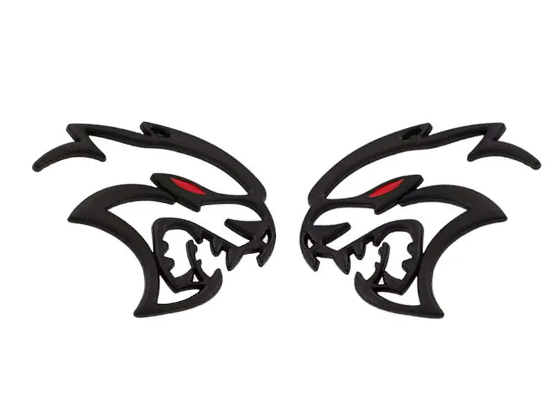 2Pcs Hellcat Redeye Emblem Black
