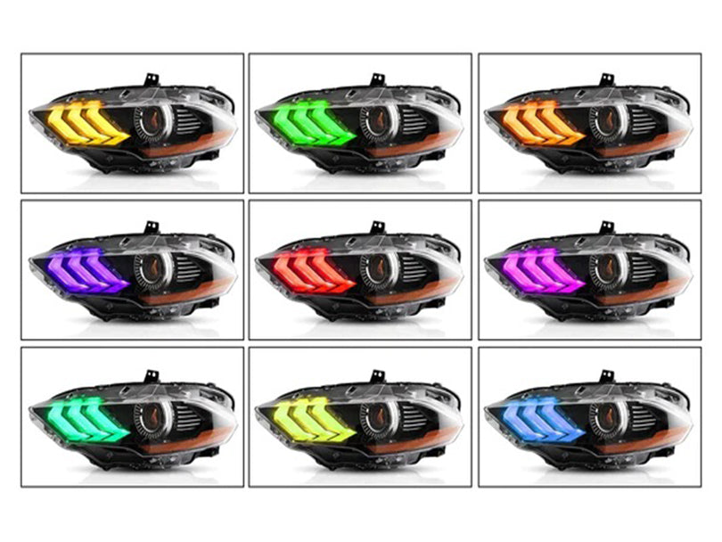 RGB LED Headlight for Ford Mustang 2018-2022 - Cars Mania