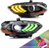 RGB LED Headlight for Ford Mustang 2018-2022 - Cars Mania