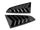 Sport Quarter Rear Windows Louvers Scoops for Ford Mustang 2015-2023 - Cars Mania