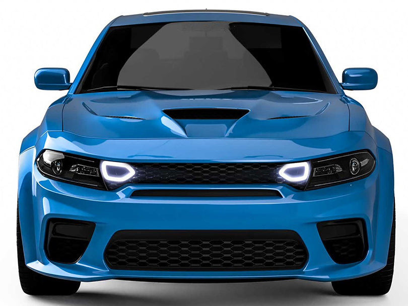 Upper Grille with LED Snorkel Lights for Dodge Charger 2015-2023 - Cars Mania