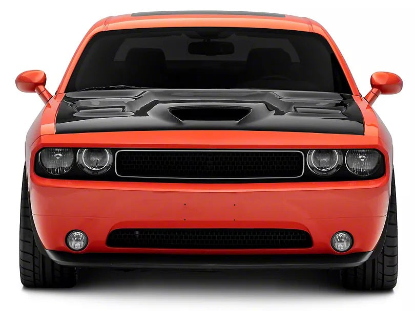 SRT Hellcat Style Carbon Fiber Hood Bonnet for Dodge Challenger 2008-2023 - Cars Mania