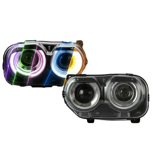 RGB Projector LED Headlights for Dodge Challenger 2015-2023 – Cars Mania